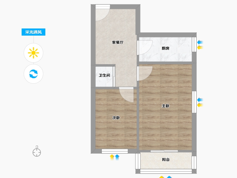 北京-北京市-农影小区-40.00-户型库-采光通风