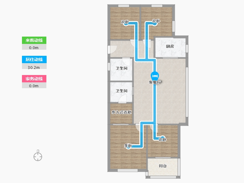 安徽省-芜湖市-伟星金悦府-104.98-户型库-动静线