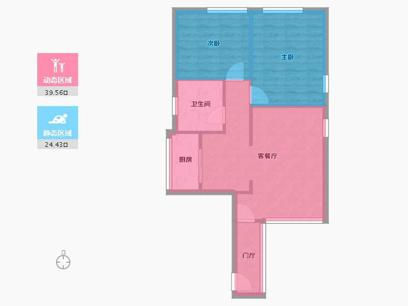 广东省-深圳市-园岭新村-54.40-户型库-动静分区