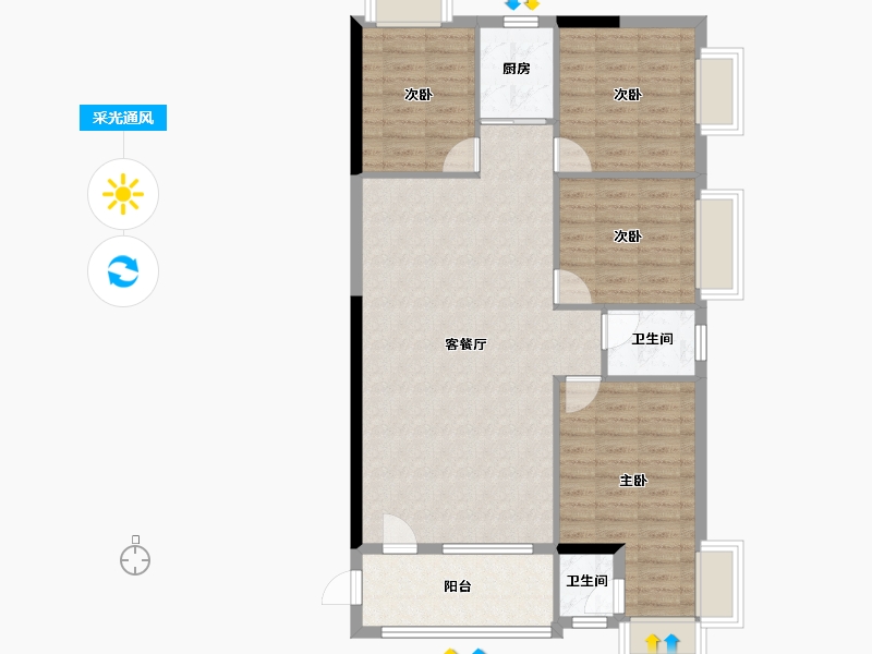 广东省-汕尾市-富汇城-101.28-户型库-采光通风