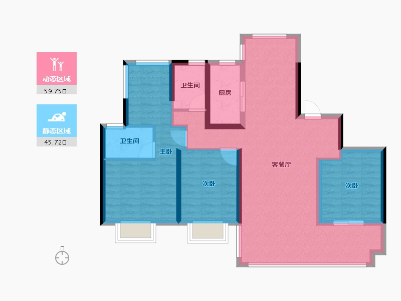 湖北省-宜昌市-长乐星辰小区-114.39-户型库-动静分区