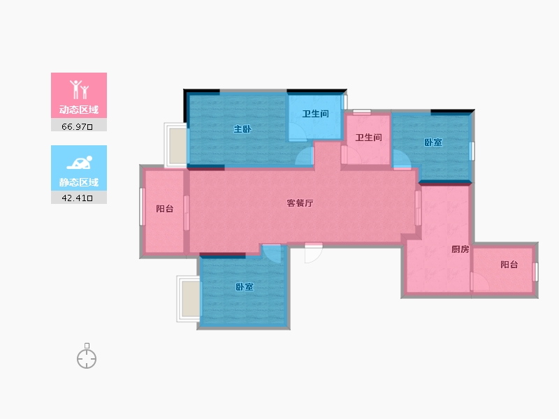 浙江省-嘉兴市-名称花苑-126.00-户型库-动静分区