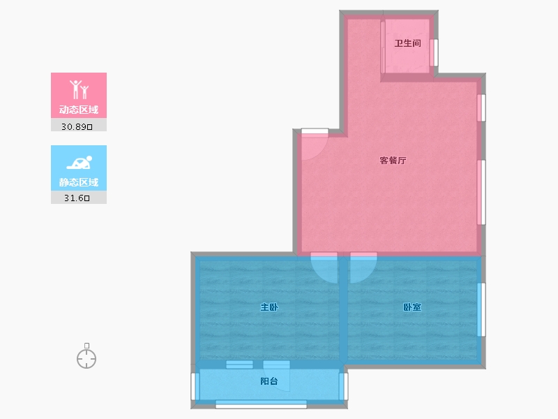 河北省-石家庄市-绿家小区-63.06-户型库-动静分区