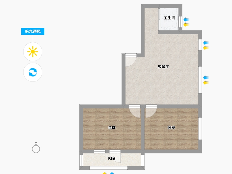 河北省-石家庄市-绿家小区-63.06-户型库-采光通风