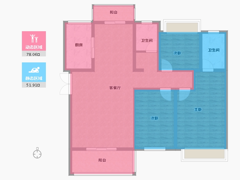 河南省-南阳市-西峡盛达首府-117.00-户型库-动静分区