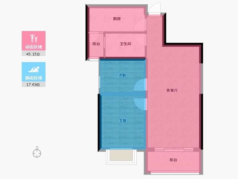 广西壮族自治区-北海市-假日年华-70.00-户型库-动静分区