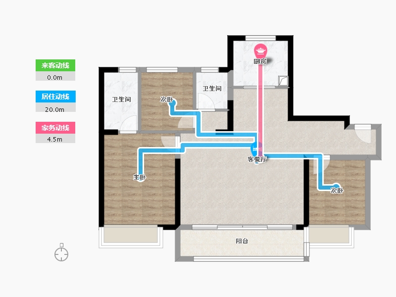 山东省-济南市-中建蔚蓝之城-101.00-户型库-动静线