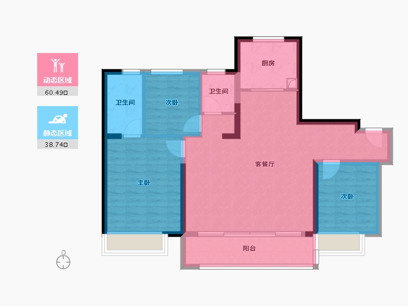 山东省-济南市-中建蔚蓝之城-101.00-户型库-动静分区