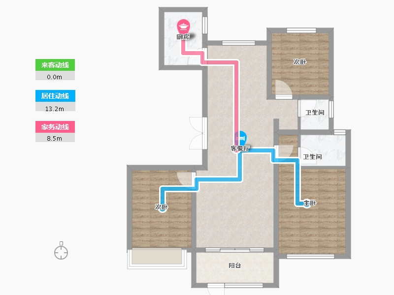 河北省-衡水市-中通御府-100.00-户型库-动静线