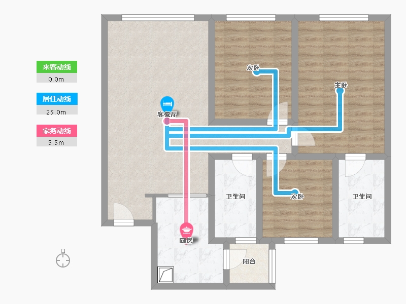 辽宁省-沈阳市-万锦红树湾-2期-95.00-户型库-动静线