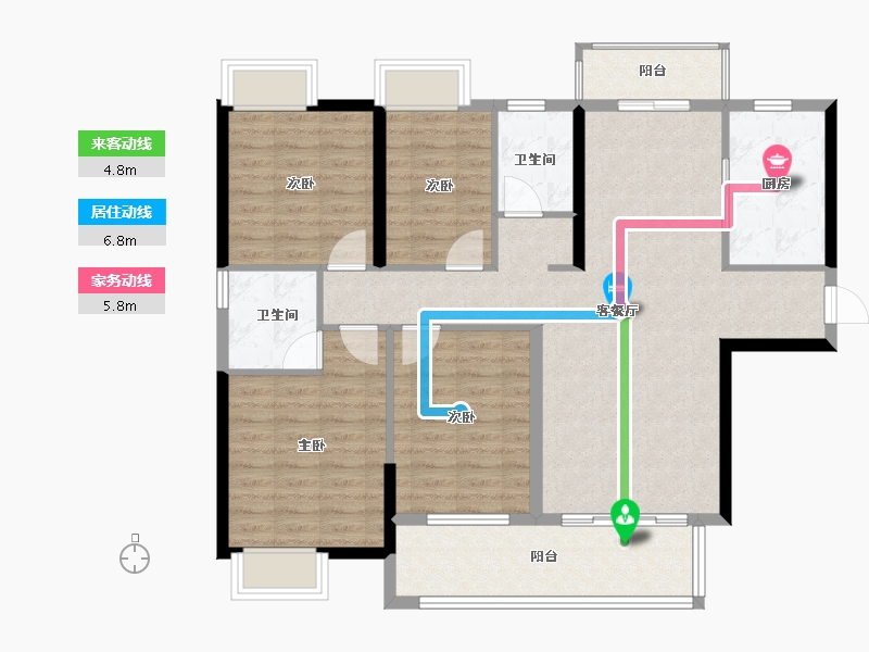 福建省-三明市-城投燕城里-109.78-户型库-动静线