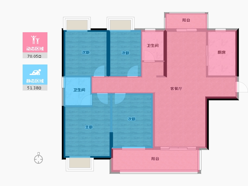 福建省-三明市-城投燕城里-109.78-户型库-动静分区