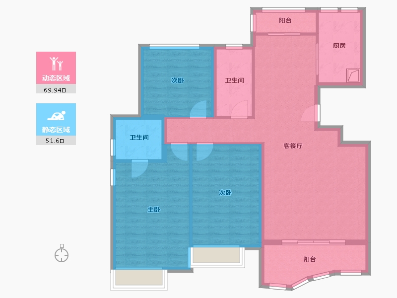 山东省-济南市-外海中央花园-112.00-户型库-动静分区