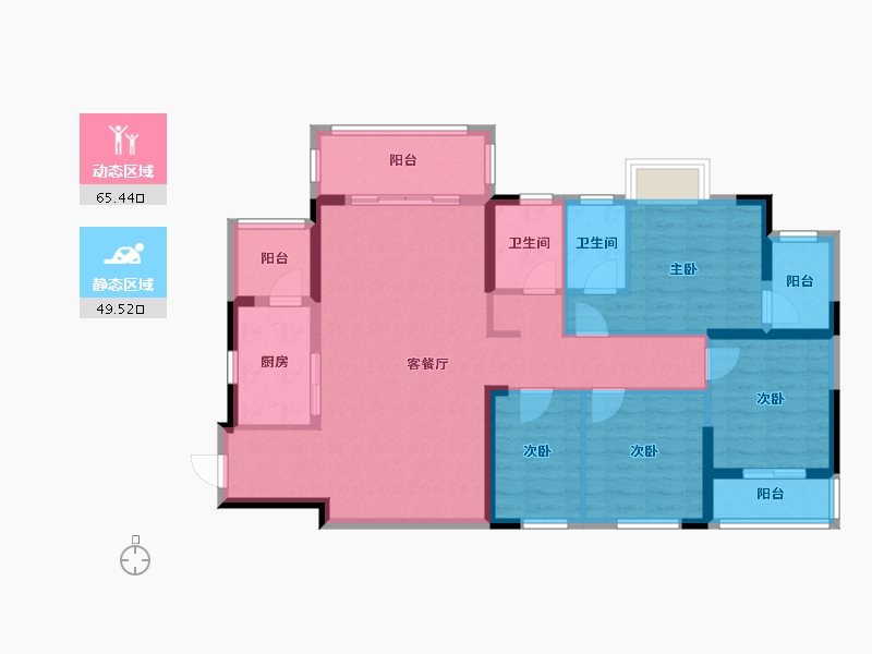 广西壮族自治区-南宁市-新竹社科家园-112.00-户型库-动静分区