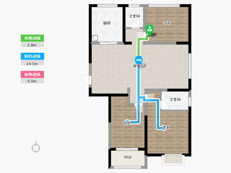 山东省-菏泽市-程阳雅苑-110.00-户型库-动静线