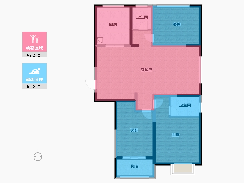 山东省-菏泽市-程阳雅苑-110.00-户型库-动静分区