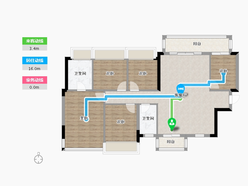 广西壮族自治区-柳州市-华润置地静兰湾-122.00-户型库-动静线