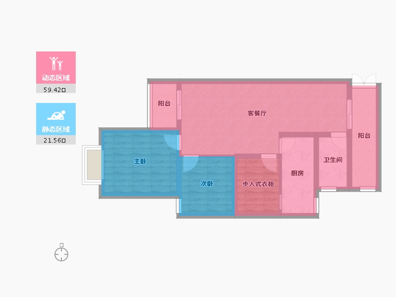 贵州省-贵阳市-花果园B区-80.00-户型库-动静分区