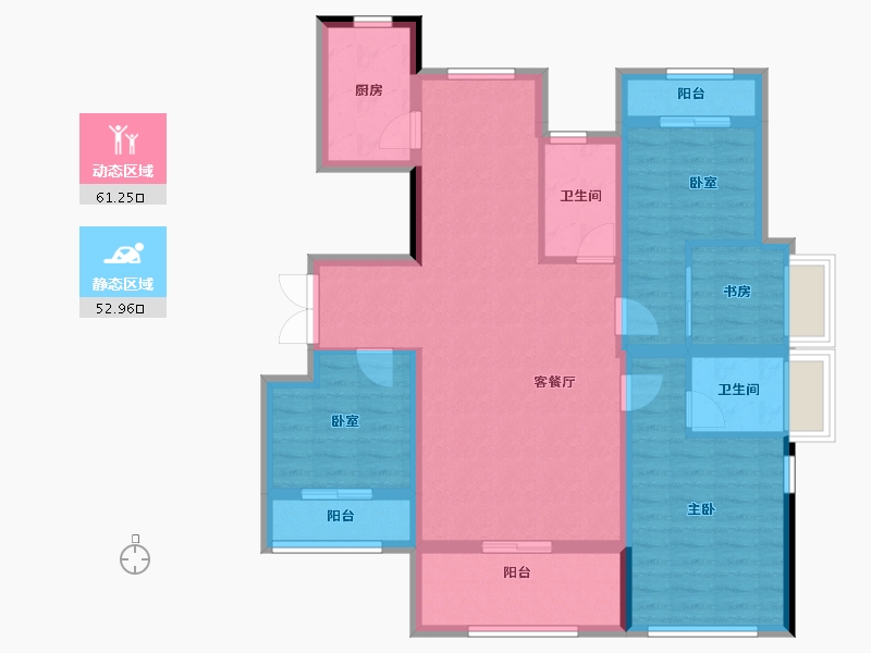 福建省-漳州市-御龙湾-105.60-户型库-动静分区