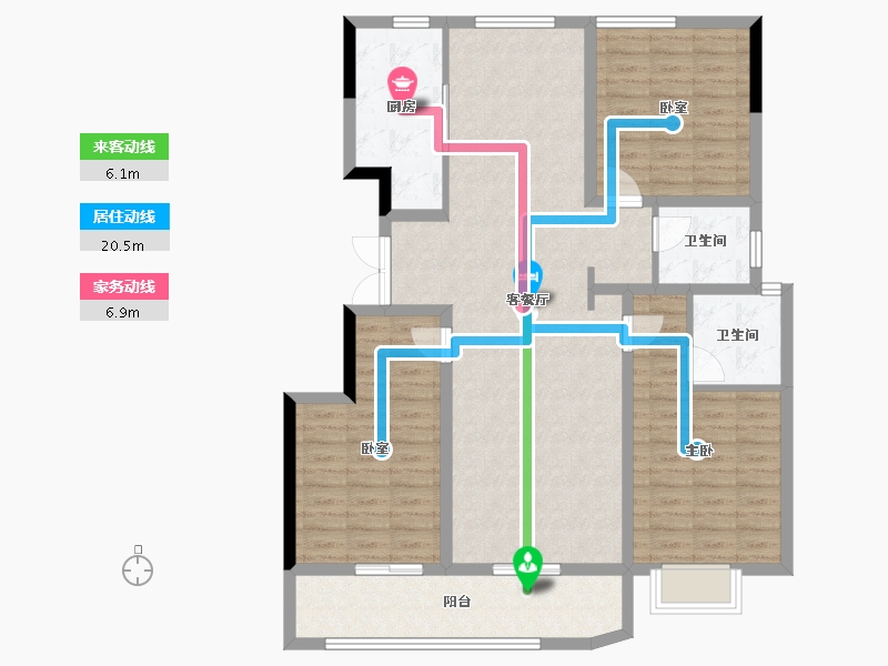 江苏省-常州市-崇文苑-113.40-户型库-动静线