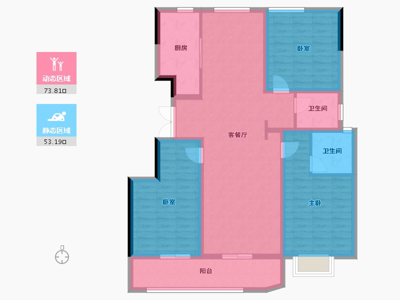 江苏省-常州市-崇文苑-113.40-户型库-动静分区