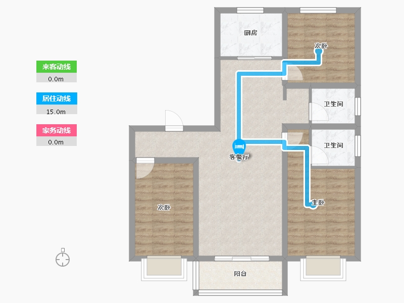 陕西省-渭南市-尚德新城-94.89-户型库-动静线