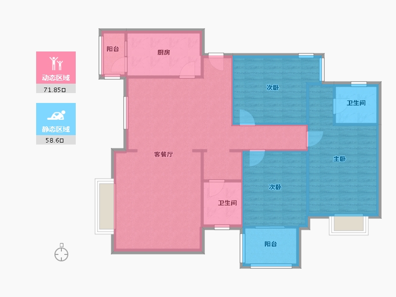 四川省-成都市-和韵美联墅-121.58-户型库-动静分区