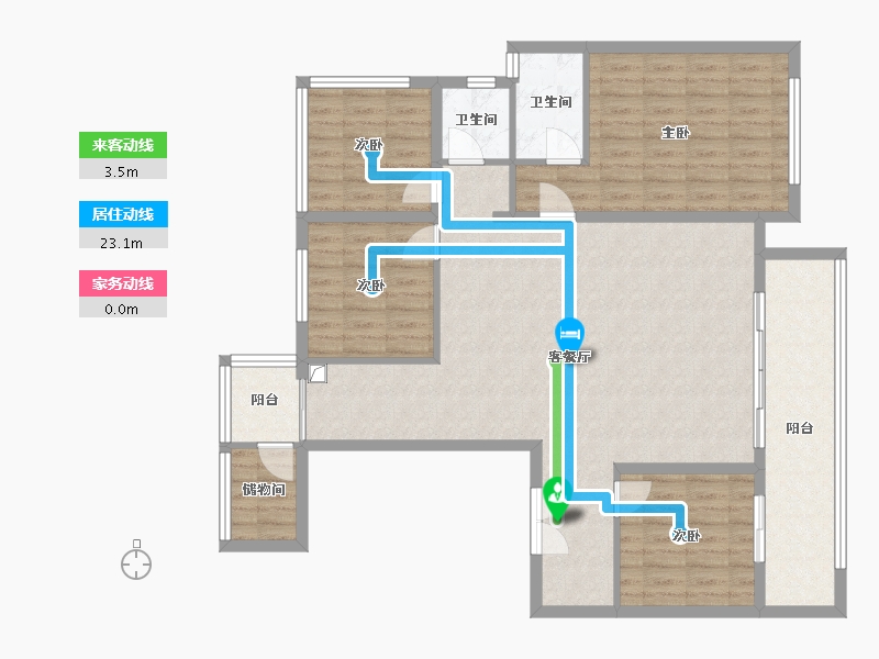 河南省-洛阳市-碧桂园繁花里-110.00-户型库-动静线