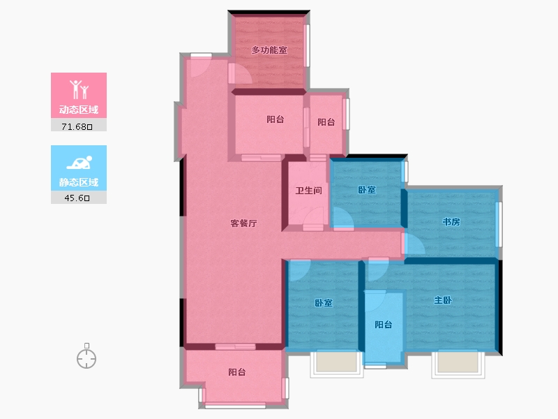 广东省-湛江市-荣基满芳庭-98.40-户型库-动静分区