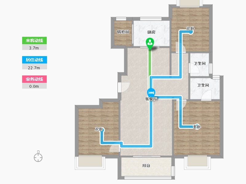 湖北省-武汉市-中国健康谷-93.79-户型库-动静线