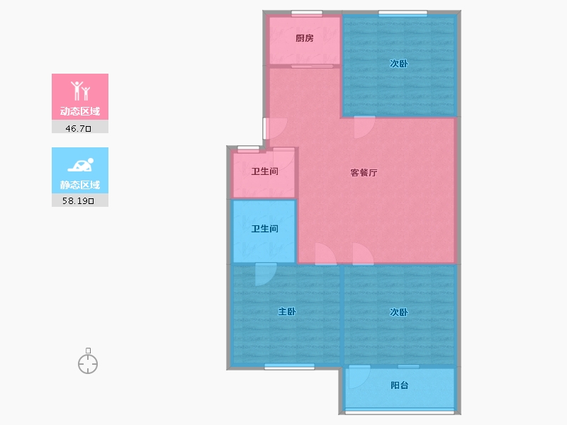 福建省-福州市-盘南小区-98.02-户型库-动静分区