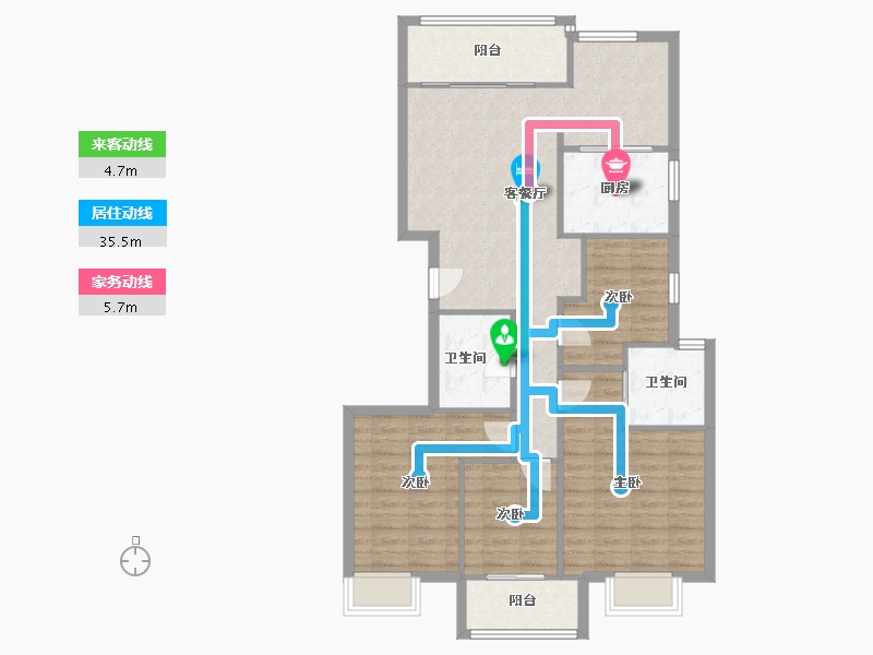 福建省-福州市-融侨美域-105.60-户型库-动静线