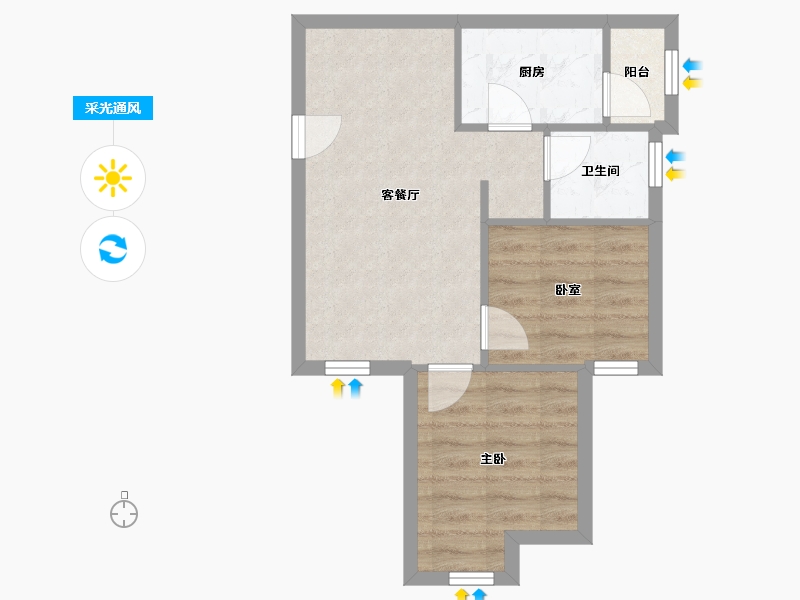 四川省-成都市-华润二十四城-二期-44.52-户型库-采光通风