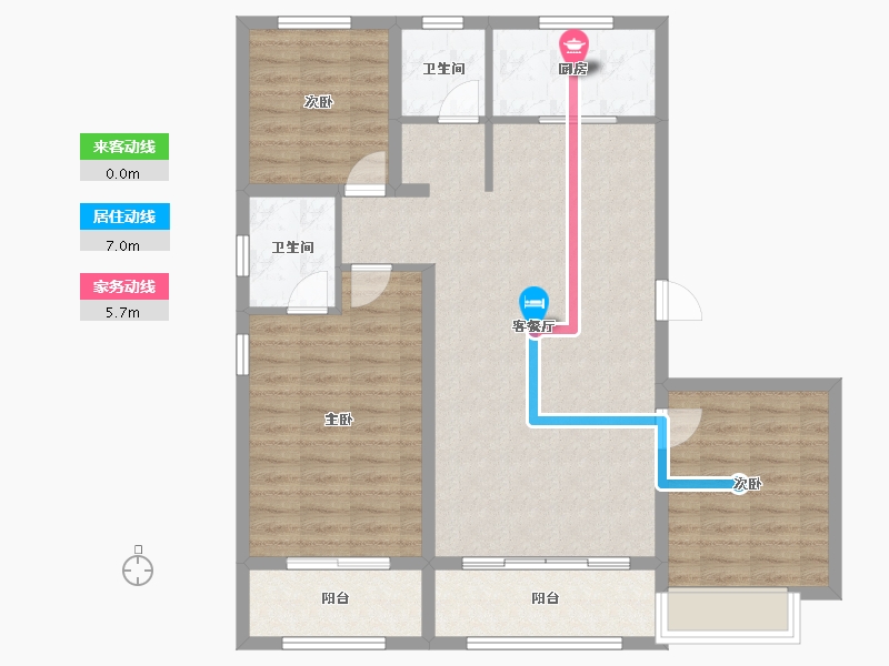 新疆维吾尔自治区-哈密地区-建和瑞园-110.35-户型库-动静线