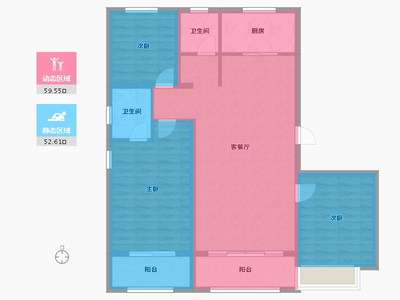 新疆维吾尔自治区-哈密地区-建和瑞园-110.35-户型库-动静分区