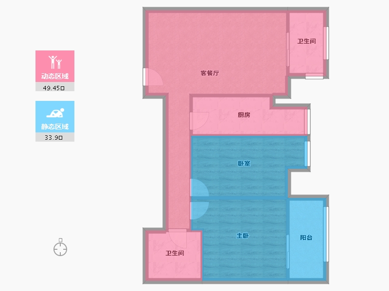 北京-北京市-紫金长安-三期-94.40-户型库-动静分区