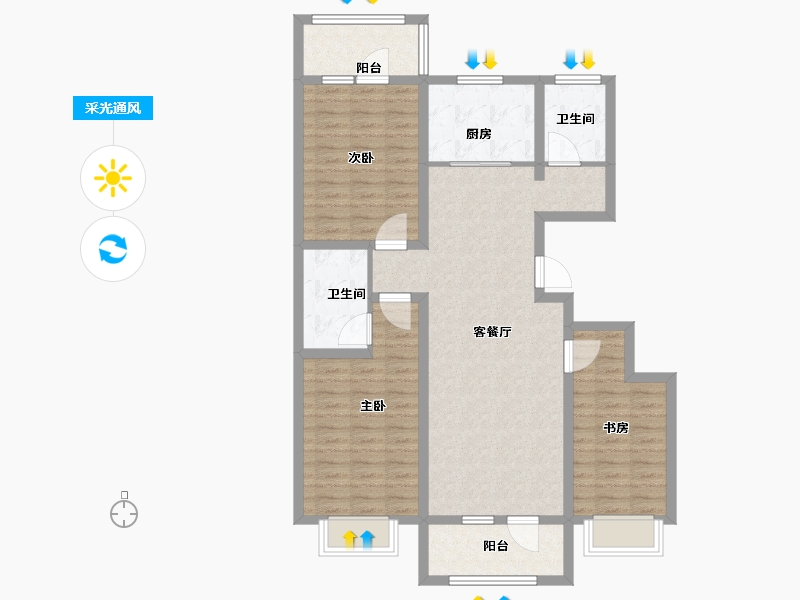 河北省-邢台市-中兴府-102.40-户型库-采光通风