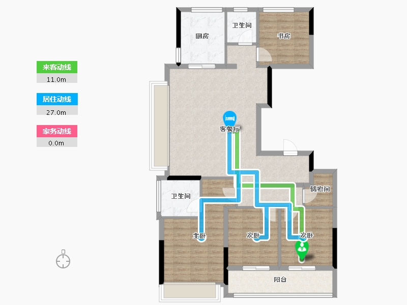 浙江省-温州市-绿城兰园-118.24-户型库-动静线