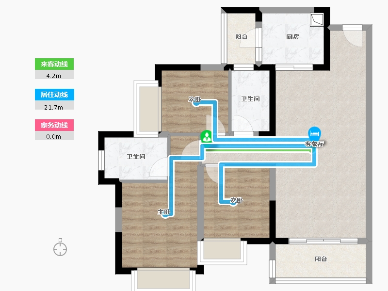 四川省-成都市-嘉裕第六洲-98.00-户型库-动静线