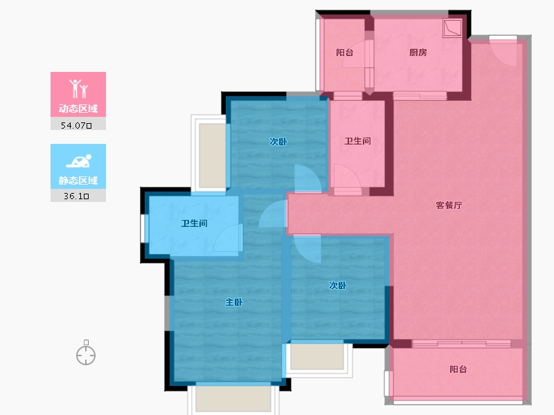 四川省-成都市-嘉裕第六洲-98.00-户型库-动静分区