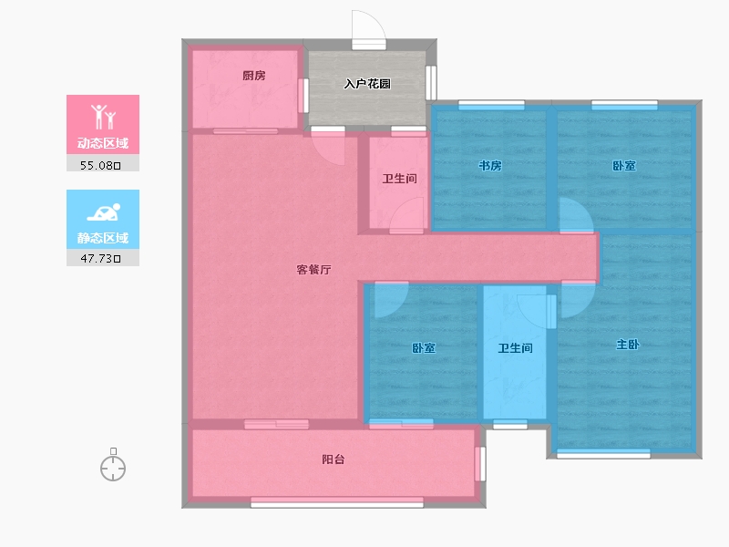 广西壮族自治区-梧州市-恒信悦珑台-100.00-户型库-动静分区