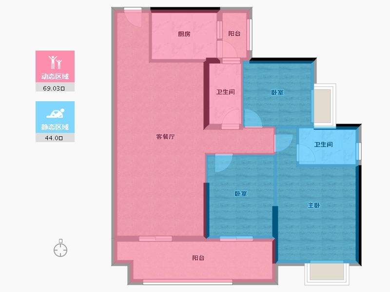 广东省-肇庆市-鸿益幸福湖畔-101.16-户型库-动静分区