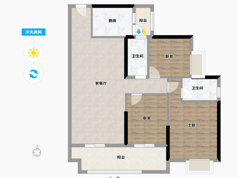 广东省-肇庆市-鸿益幸福湖畔-101.16-户型库-采光通风