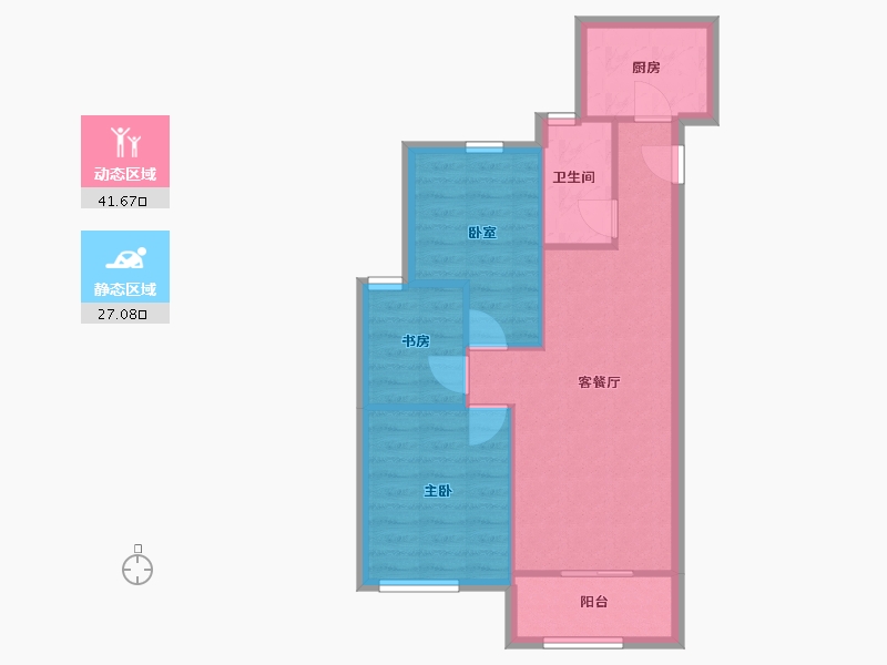 江苏省-连云港市-恒润郁洲府-77.72-户型库-动静分区