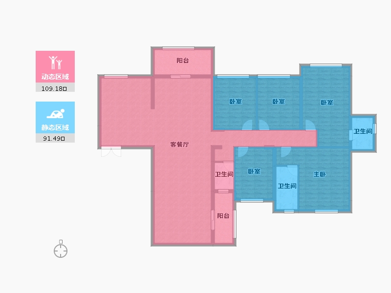 广西壮族自治区-百色市-亿家龙景天际-171.69-户型库-动静分区