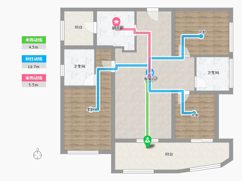 广东省-汕头市-天合名门二期-97.60-户型库-动静线