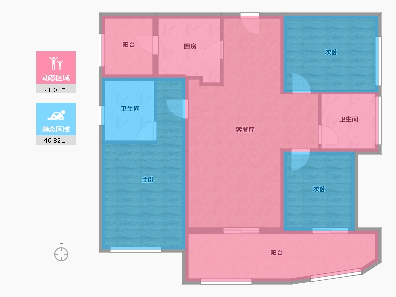 广东省-汕头市-天合名门二期-97.60-户型库-动静分区