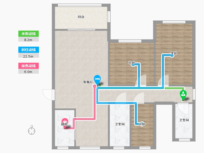 山西省-运城市-凤凰湾-107.00-户型库-动静线