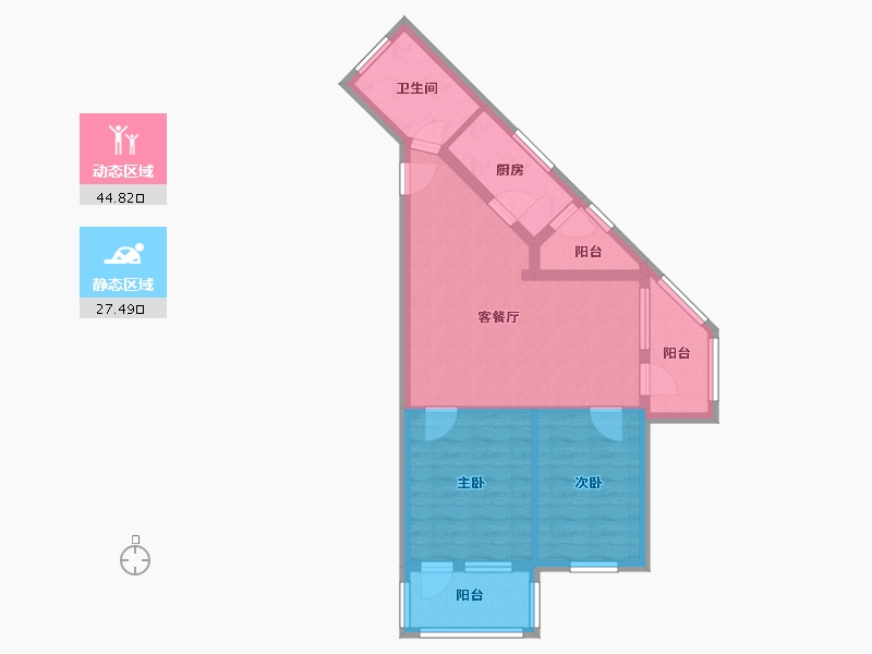 广东省-广州市-燕塘广场-70.00-户型库-动静分区