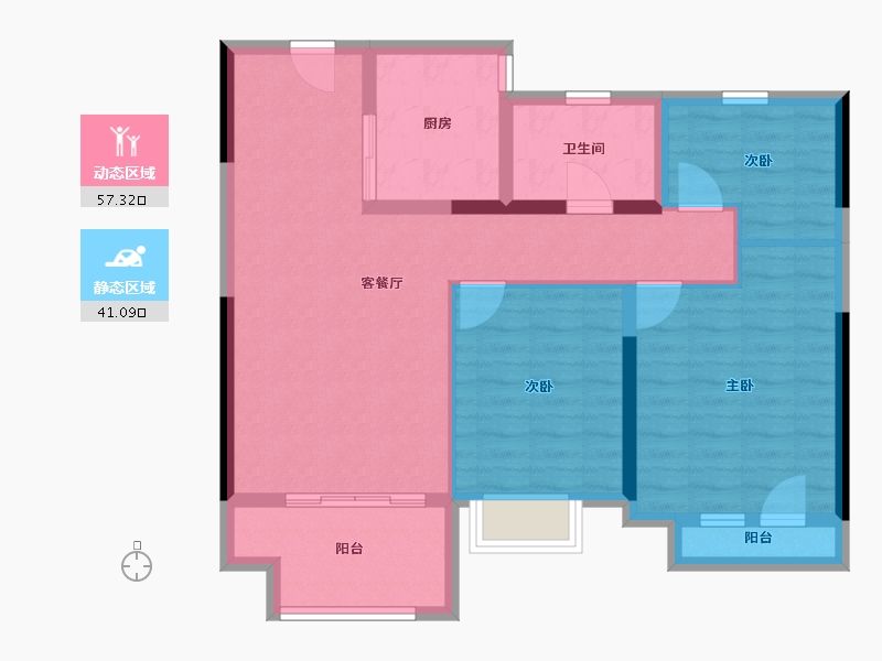 江苏省-苏州市-常熟市春和景庭-88.00-户型库-动静分区